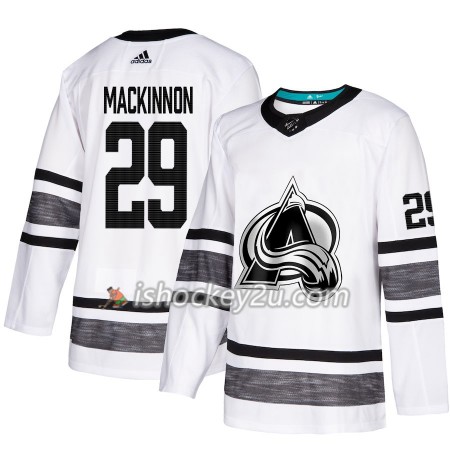 Mænd NHL Colorado Avalanche Trøje Nathan MacKinnon 29 Hvid 2019 All-Star Adidas Authentic